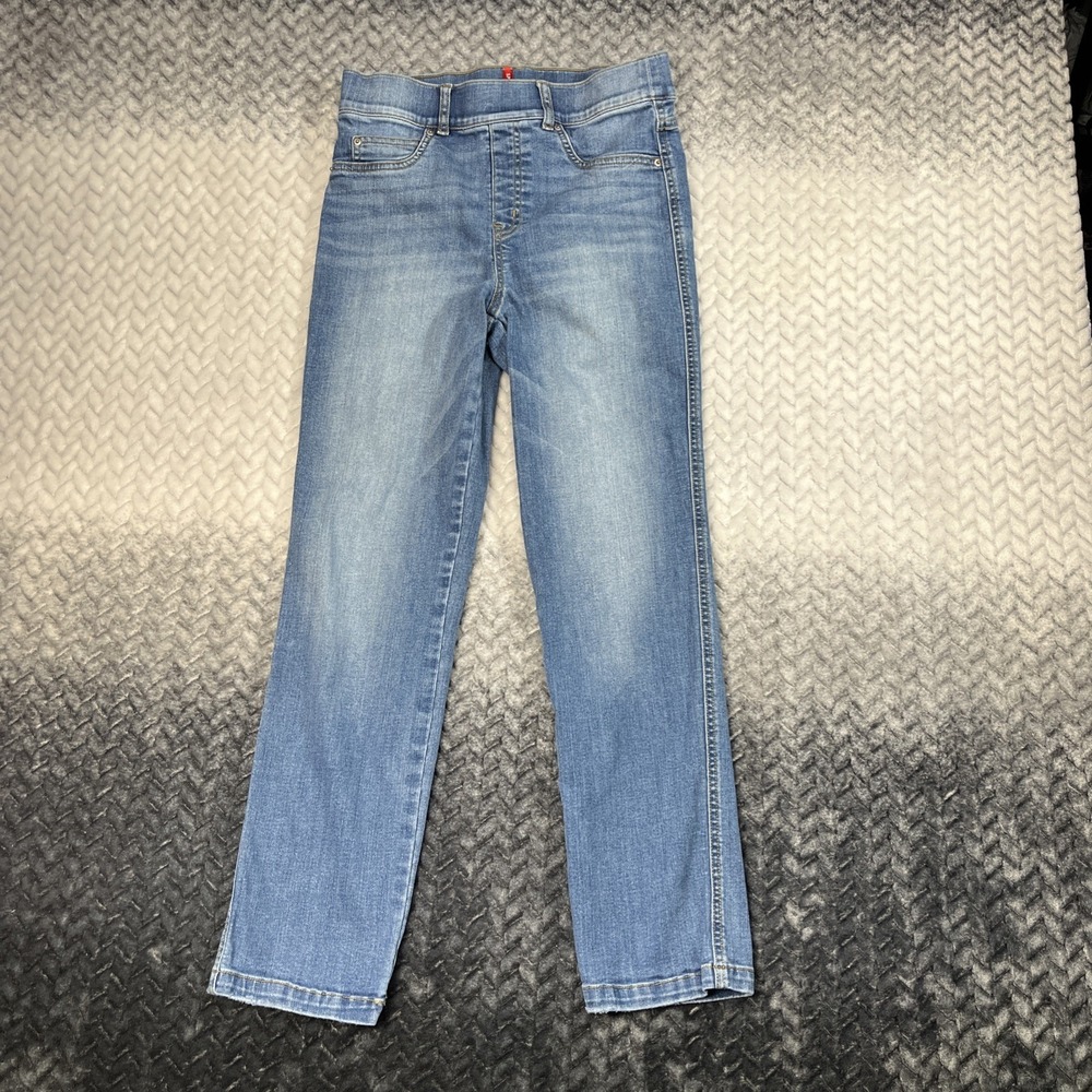 SPANX VINTAGE INDIGO STRAIGHT Leg stretch pull-on Jeans #20356R MEDIUM